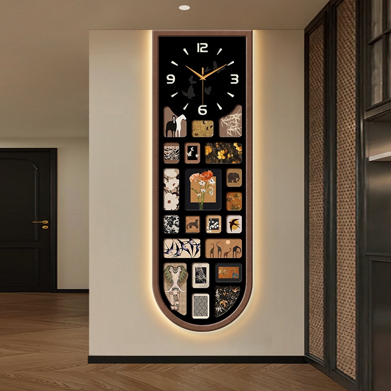Luxury Lifestyle Aesthetic - Verticale beveiligingswandklok Unieke digitale wandklok in