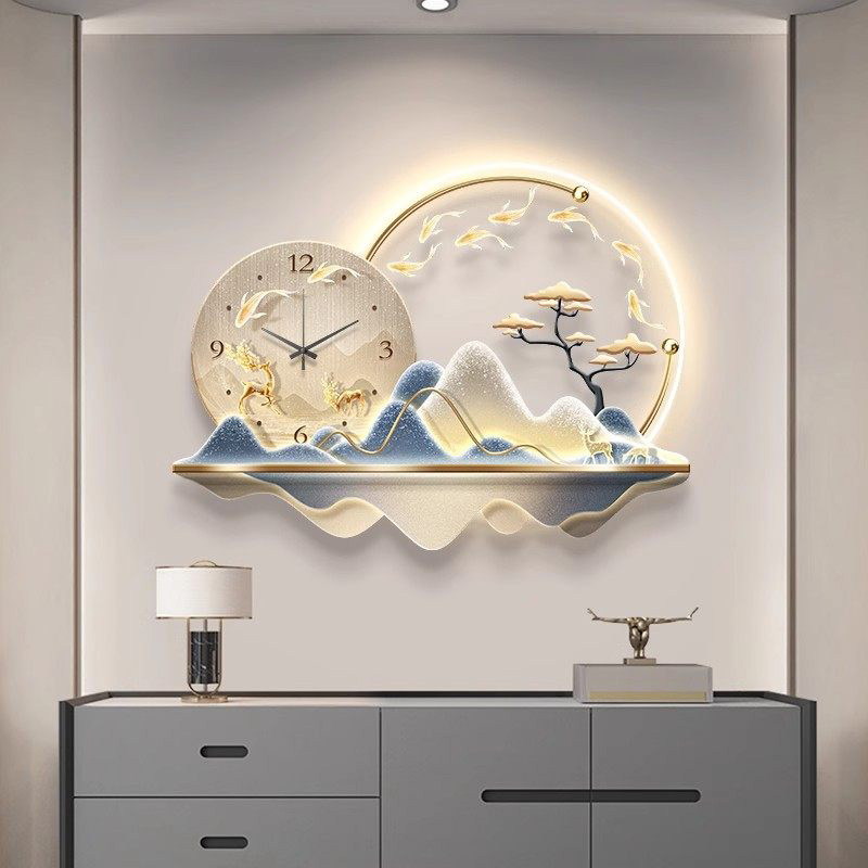 Kunstmuurschildering Led-klok  - Luxury Lifestyle Aesthetic recensie en prijs